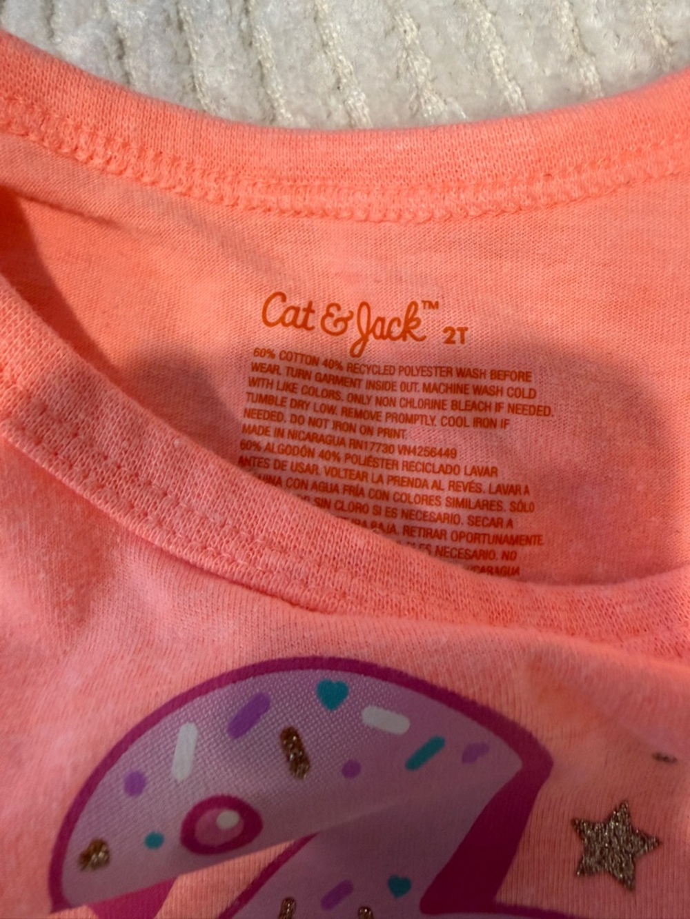 Cat & Jack Girls 2T Pink Flamingo Tank Top Glitter Graphic Summer Toddler Shirt - Picture 4 of 4